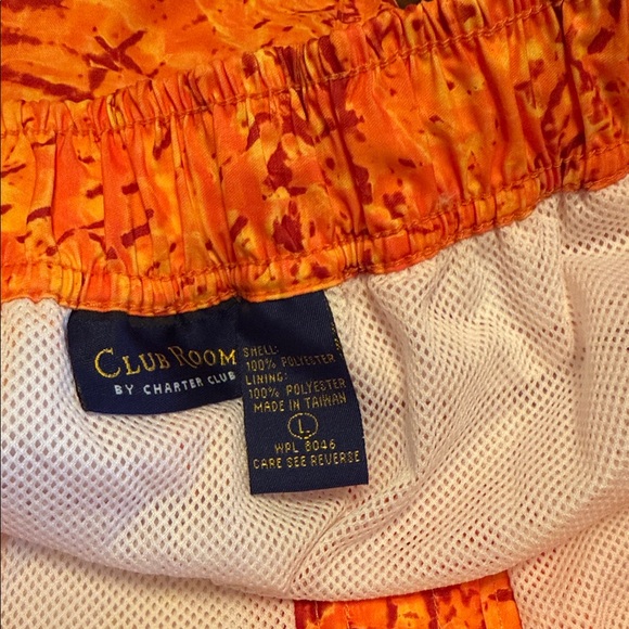 Charter Club Orange Patterned Mens  Shorts - Picture 3 of 3